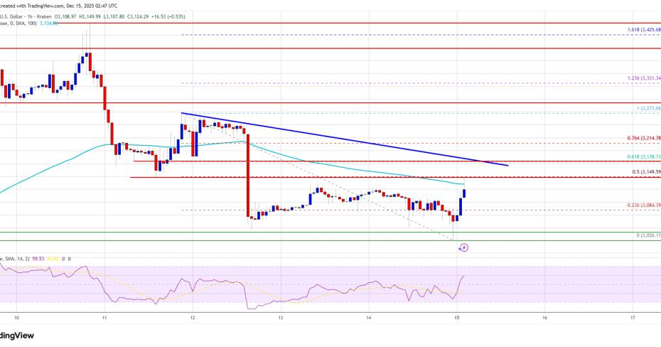 Ethereum Price Drifts Lower—Is $3,000 About to Be the Battleground?