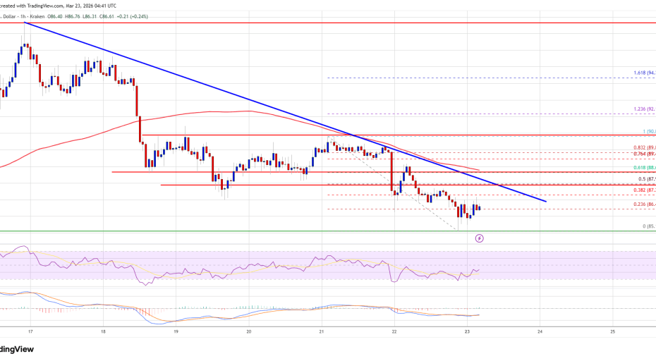 Solana (SOL) Drifts Lower, Is a Drop Below $85 Now Imminent?